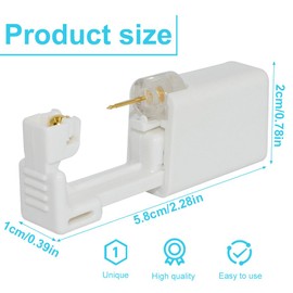 CPJJ 6 Pieces Ear Piercing Kit Gold, Ear Piercing Gun, Ear Piercer, Ear Piercing Studs, Disposable Ear Piercing Kit, Ear Piercing Kit Disposable For Women Men Girls Boys(Gold)