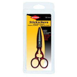 Kleiber Embroidery Scissors with Protective Cover ,Red,90mm