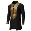 UNINUKOO African Dashiki for Men 2 Piece Sets Traditional Gold