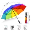 LEAGERA Rainbow Umbrella for Adults - 2 Pack, Smal Travel