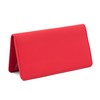 Red Smooth Leather Checkbook Cover for Top Tear Personal Checks