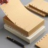 6 Pack A5 Refill Paper, 6 Hole Kraft Paper, Lined,