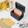 DRASTAR Index Card Holder 3x5, Wooden Index Card Organizer Box
