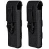 IronSeals 2 Pack Tactical Flashlight Pouch Holster Case Belt Bag,