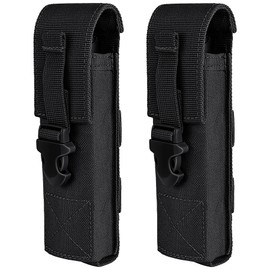 IronSeals 2 Pack Tactical Flashlight Pouch Holster Case Belt Bag, Molle EDC Organizer Pouch EMT Mini Scissor Tool Pouch