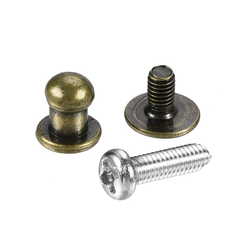 sourcing map 5mm Head Dia. Round Knobs Pull Handle, 24pcs