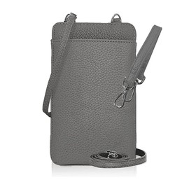 Giselle Women's Crossbody Bag, Shoulder Bag, Smartphone Pouch, Small, Wallet Shoulder Bag, Coin Purse, Lightweight,, Charcoal gray / grain charcoal gray [strap included]
