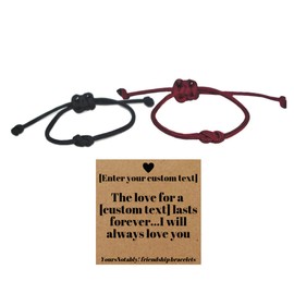 Set of 2, matching infinity knot cord bracelets, couples, family, parent, child, brothers, sisters