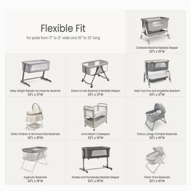 lulumoon Muslin Bassinet Sheets for Baby: Soft Bedside Sleeper Bassinet Fitted Sheets for Boys and Girls