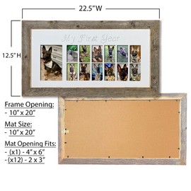 BARNWOODUSA Dog First Year Picture Frame Photo Frame for Puppy Commemorates 12 Months Newborn-One Year Fur Baby Milestone Birthday Keepsake Reclaimed Wood Weathered Gray