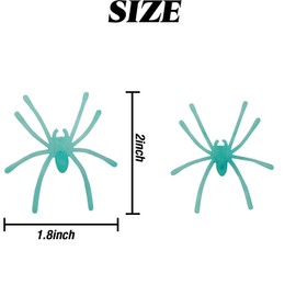 GXXMEI 200PCS Glow in Dark Halloween Realistic Plastic Spiders Small Spider Toys Fake Spiders Prank Props for Halloween Home and Party Decorations