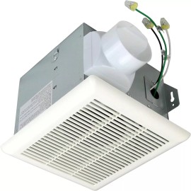 Harrier Hardware Super Quiet Bathroom Ventilation Fan 70 Cfm Galvanized Steel Housing White