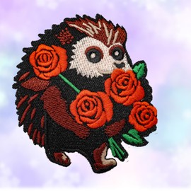 Cute HedgehogIron on Patches for Clothing Styles Funny Patch Repair Embroidered Appliques for Clothes Sew on/Iron on Jackets Backpacks Hat Wallets, Clothes Dress Fabric for DIY Accessories