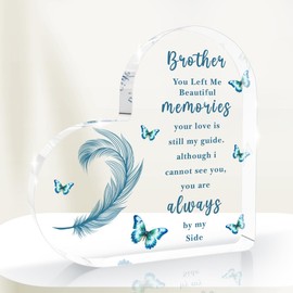 Loss Of Brother Sympathy Gifts Sympathy Memorial Gifts For Loss Of Men, Loss Of Brother Sympathy Gifts, Bereavement Condolences Grief Gifts, Funeral Memorial Decor Acrylic Sign