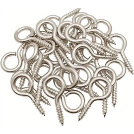 300 PCS Small Screw Eye Hooks, 0 x 5mm Eye pins Hooks, Mini Screw Eye Pin Peg for Arts & Crafts Projects, Self Tapping Screws Ornament Hooks, Eye Hooks Screw, Ring for Cork Top Bottles, Charm Bead, DIY, Jewelry Making (Silver)
