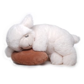 Inware 6235 - Schlafendes Schaf Sleepy, mit Schmusekissen, 25 cm, Kuscheltier, Plüschtier