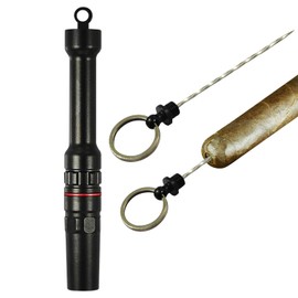 Generic 4 in-One Cigar Punch Cutter Draw Tool and Poker, Black