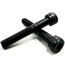 K.B.S.A® M10 (1.0 pitch) x 50mm Metric Fine Pitch Black 12.9 Grade High Tensile Hex Socket Cap Screws Self Colour Allen Bolts DIN 912 (Pack of 4)