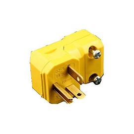Leviton 5456-VA 20 Amp, 250 Volt, Industrial Grade, Plug, Straight Blade, Grounding, Python Angle, Yellow