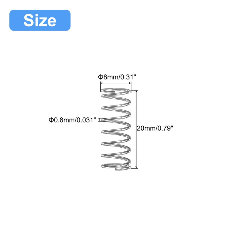 QUARKZMAN 5 x Compression Spring Compression Springs 304 Stainless Steel