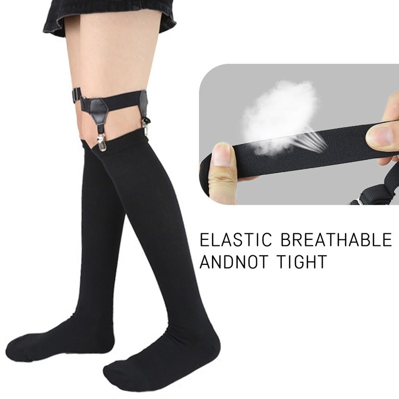 SupSuspen Sock Garters for Men Belt Suspender Adjustable Elastic with