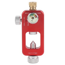 DEDEPU Scuba Diving  Adapter 8mm Oxygen  Bottle Connector with Pressure Gage for 

Underwater 

Snorkeling EquipmentRed