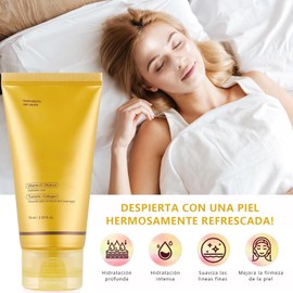 Paquete De Mascarilla Facial Peel Off Envoltura De Colágeno Durante La Noche，Biodance Bio Collagen Mask，VC Collagen Night Wrapping Mask，Reduce la Flacidez y Opacidad, para Piel Brilla, con Cepillo