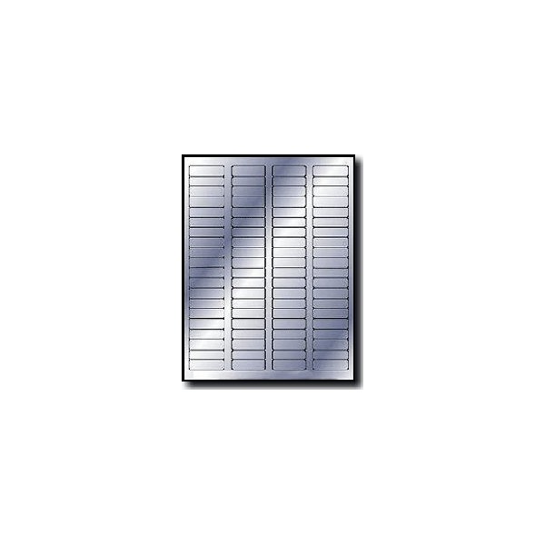 1,600 Label Outfitters® 1.75” x .5” Metallic Silver Foil Laser