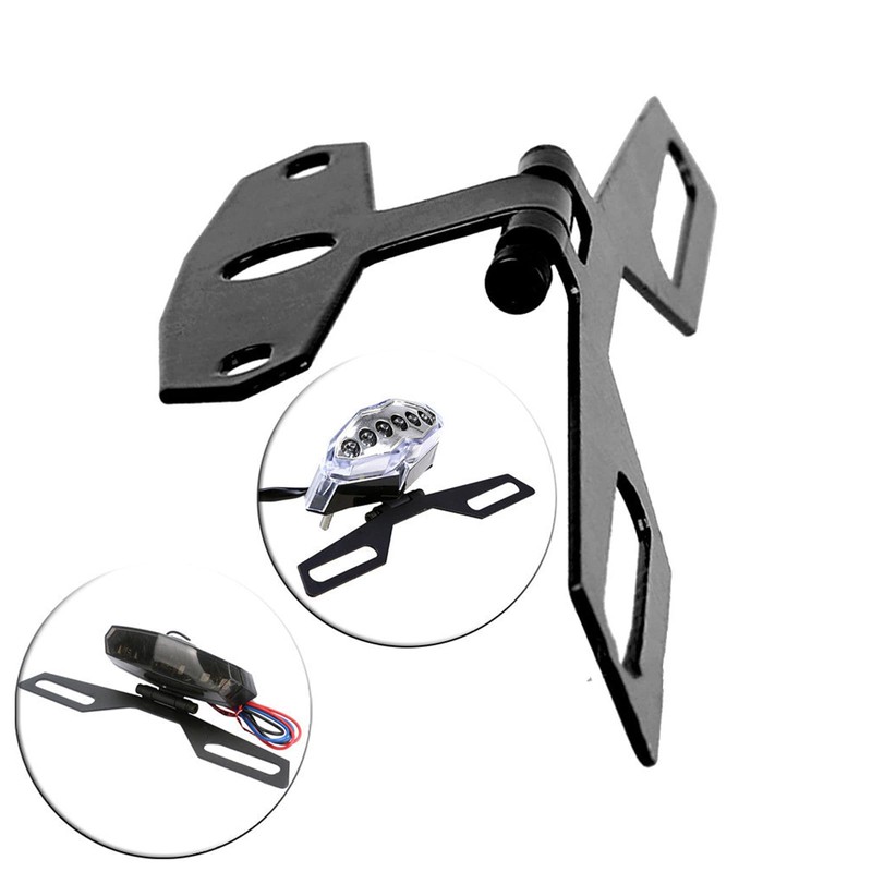 One Piece Useful Motorcycle Folding License Plate Adjustable Rear Light