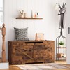 HOOBRO Storage Bench, 39.4” Retro Wooden Storage Chest with U-Shaped