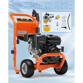 Carburetor Kit Compatible with Husqvarna PW3200 CR950 208CC 3200PSI 2.8 2.7GPM Pressure Washer