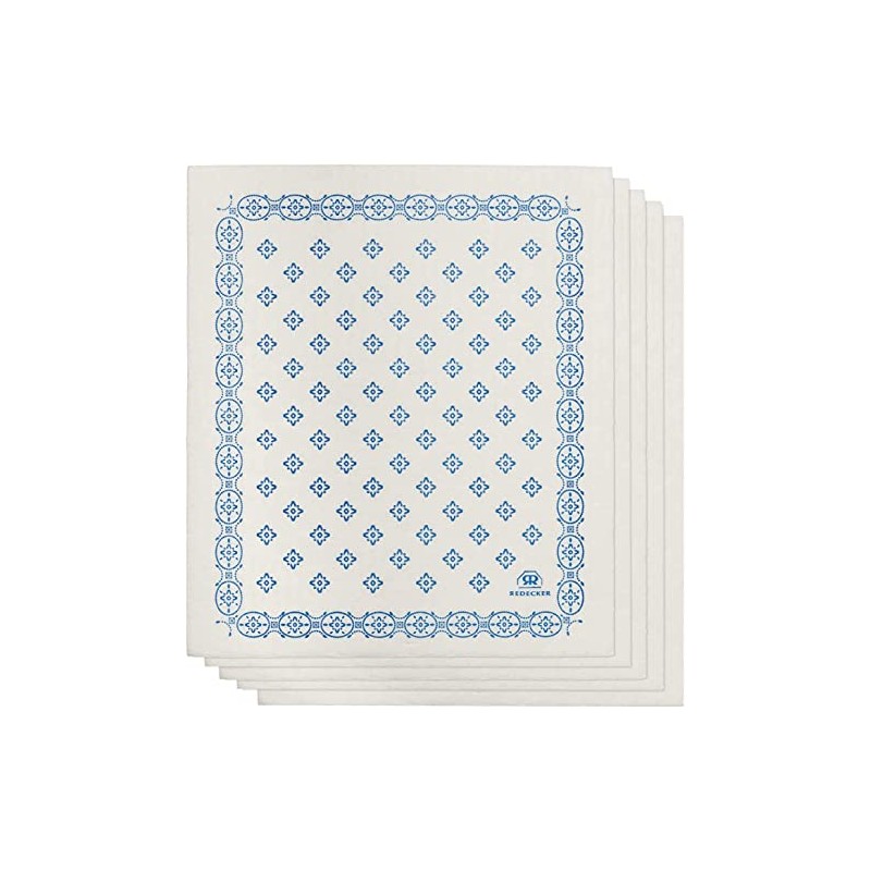 REDECKER Reusable Cellulose Dishcloth, Bulk Set of 5, Eco-Friendly and