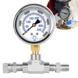 730-397 Spraying Pressure Gauge Assembly High Pressure Fluid Gauge 1/4" NPT Threads with T Fitting 508239 for Titan Airless Sprayers for Impact 340 400 540 640 740 840 for Elite 3000 3500