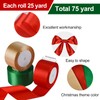 FEPITO 3 Rolls Christmas Satin Ribbon 2 Inch Wide Ribbons