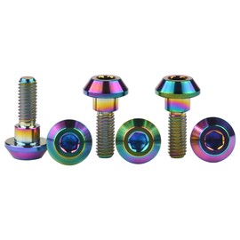 Titanium Motorcycle Brake Disc Screw M6 x 20 mm for Suzuki GSXR Yamaha R1 R6 YZF Pack of 6 (Colourful)