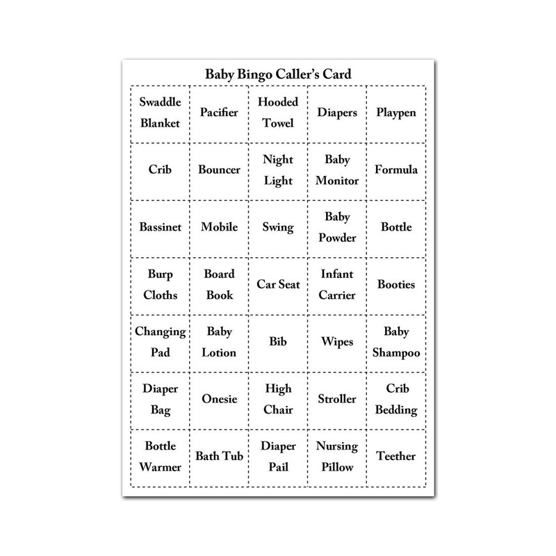 Greenery Eucalyptus Baby Shower Bingo Cards - Prefilled - Set