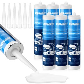 Kohree RV Roof Sealant 6 Pack, Self-Leveling Lap Sealant White, RV Caulking Sealant for RV Roofing, Maintenance, Repair