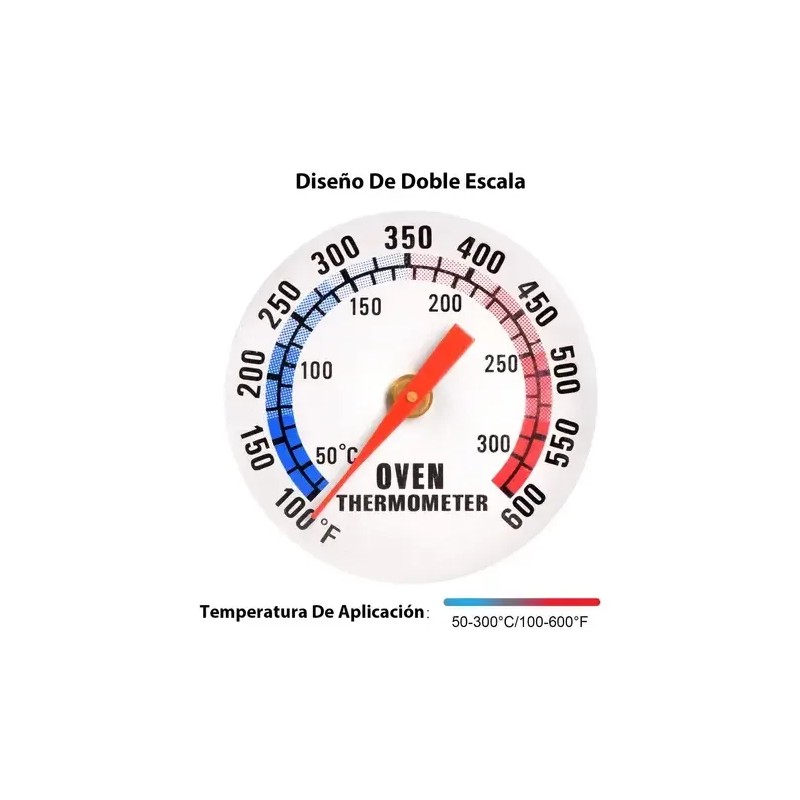 Termómetro de Horno de Acero Inoxidable para Monitorear Temperatura