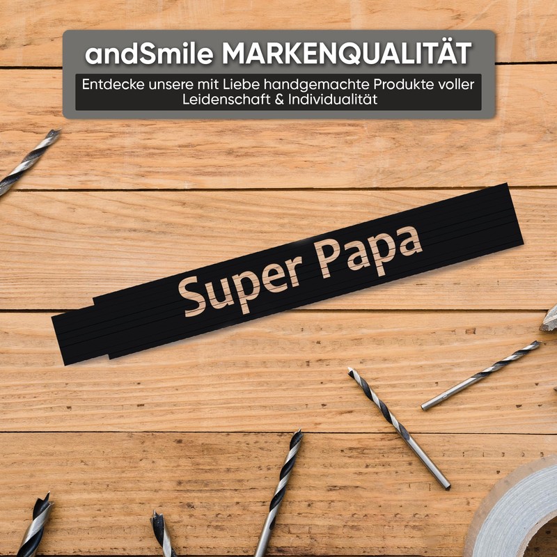 andSmile Folding Rule Black – for Dad – Ruler with