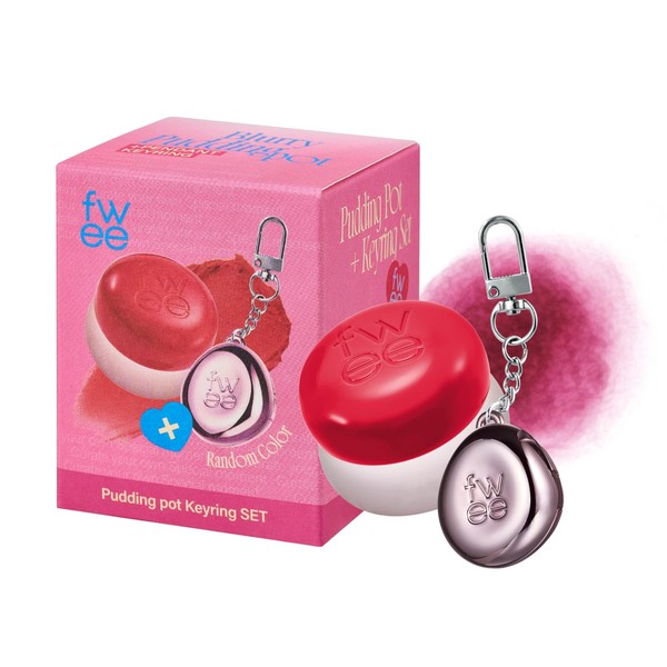 fwee Lip&Cheek Blurry Pudding Pot + Pendant Keyring | Random