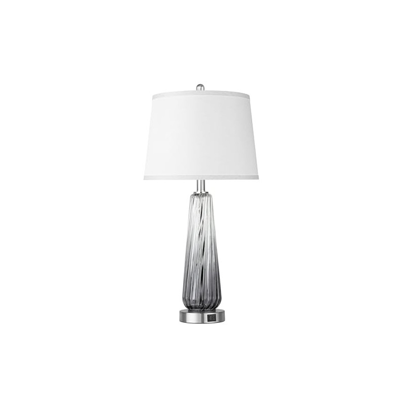 QiMH Modern Glass Table Lamps for Living Room, 3-Way Dimmable
