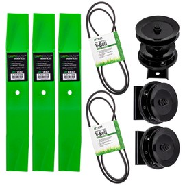 8TEN Blade Spindle Belt Kit for AYP Husqvarna GT160 YTH142 YT161H 4180-14 CT1844A 44-Inch Deck 532121705 532121658