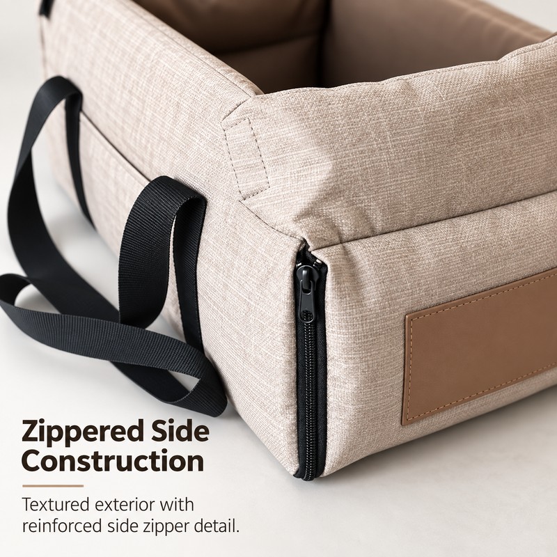 Center Console Pet Car Seat for Small Dogs & Cats