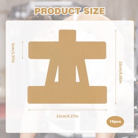 15 Pcs Kinesiology Tape Shoulder, Pre Cut Shoulder Tape Support, Elastic Waterproof Sports Tapes for Shoulders and Muscle Support (Skin Color)