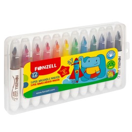 Fonzell Super Abwaschbare Marker – 12 Farben, Für Kinder Geeignet