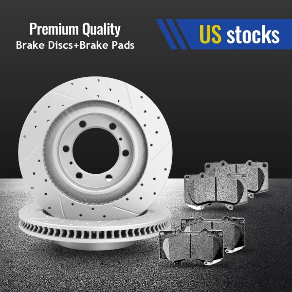 YXPCARS Front Disc Brake Rotors Ceramic Pads for 2010-2020 Lexus