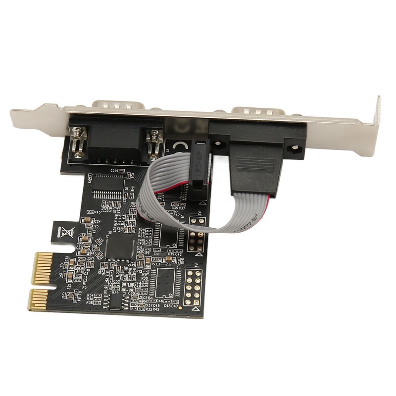 2 Port PCI Express RS232 DB9 Serial Port Card PCIe