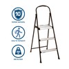 COSCO Lightweight Three-Step Folding Step Stool for Home Use -