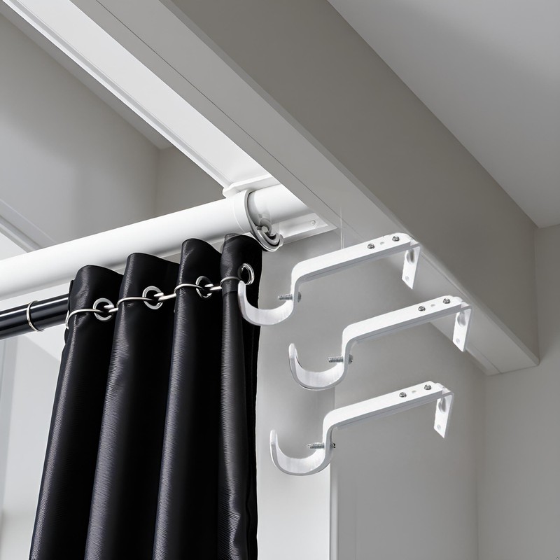 Curtain Rod Brackets Heavy Duty Drapery Hardware Adjustable Rod Holders