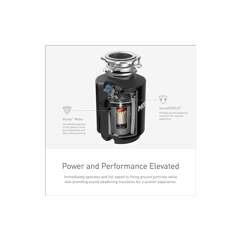 Moen Prep Series PRO Continuous Feed Compact Garbage Disposal for